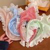 Lace Triangle Hair Scarf Headband  Countryside Style Innovative Design Lotus Leaf Edge Mesh Sweet Girls Hair Accessories Gift