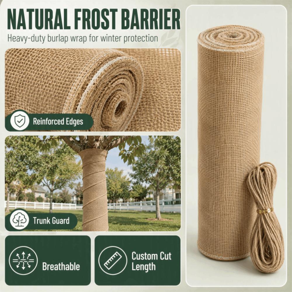 Natural Jute Plant Protection Cover Burlap Cloth Winter Tree Wrap  Outdoor Plants