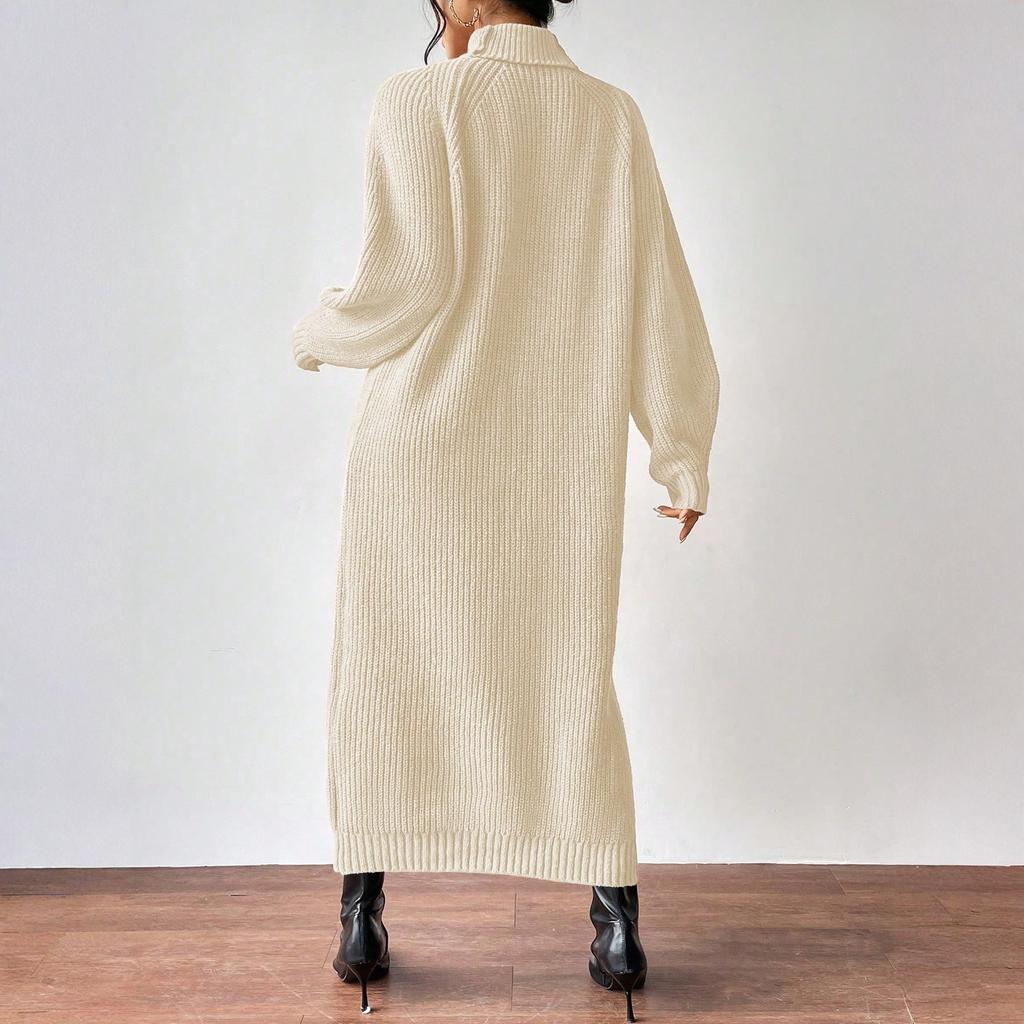 Women's Casual Fashion R-neck Long Sleeved Retro Christmas Print Retro Dress