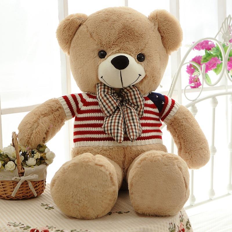 Removable and Wash Big Bear Doll Sweater Teddy Bear Plush Toy Hug Bear Scarf Bear Valentine's Day Gift for Girlfriend