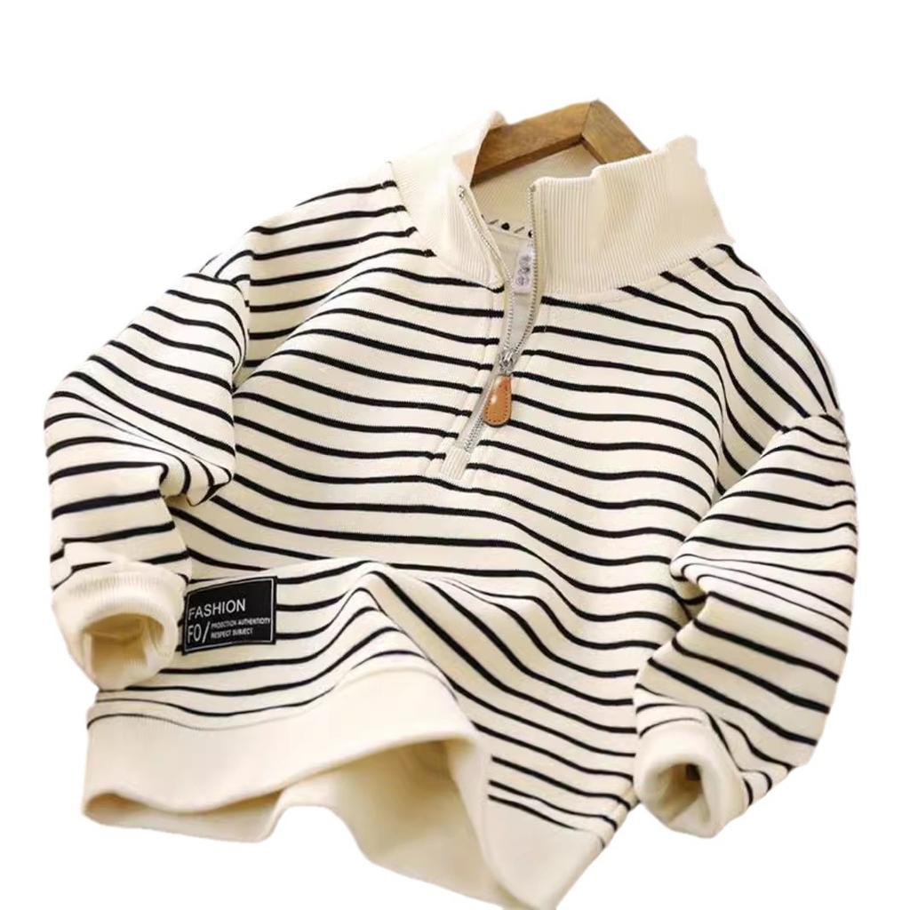 Jungen Frühling Herbst Kinder Casual T-Shirt Lose Kinder Gestreiften T-Shirts T Jungen Mädchen Langarm Tops Baby Kleidung