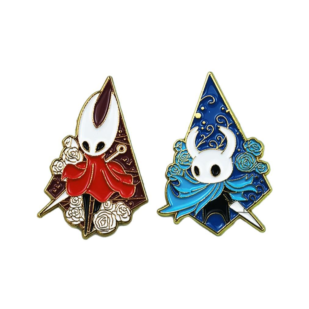 Spiel-inspirierte Cartoon-Krieger-Assassinen-Metallbrosche - Geometrisches Abzeichen für Kleidung und Rucksäcke