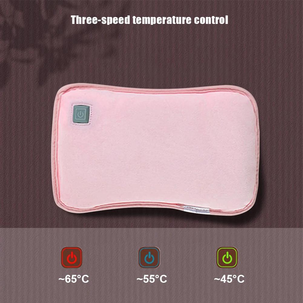 USB Charging Hand Warmer 3 Heat Levels Heat Explosion-Proof Warm Bag Electric Heated Hand Warmer Pouch for Winter Activities