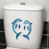 Bathroom Blue Luminous In The Dark Dolphin Toilet Seat Sticker Creative Self-Adhesive Beautify Home Decor