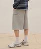AGOD One-Pleat Carpenter Sweat Bermuda Shorts [Grey]