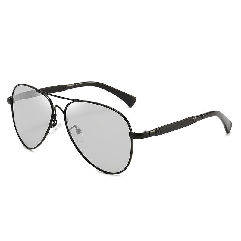 Tiktok Live Broadcast Memory Titanium Alloy Color Changing Toads Sunglasses Men's Polarized Glasses Driving Cross-border Hot Sale