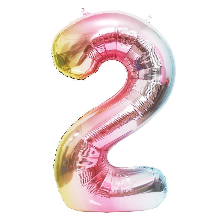 Hot Selling 40 Inch Aluminum Film Balloons Gold Silver Number Balloon for Wedding Party Birthday Decoration