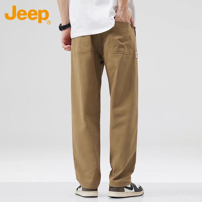 Jeep Men's Pure Cotton Casual Cargo Pants