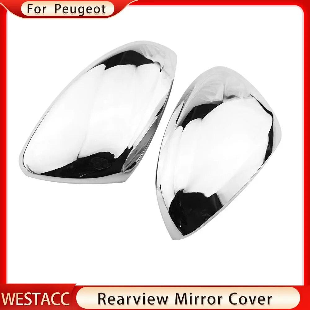 2Pcs Car Rear View Mirror Protection Cover Trim for Peugeot 2008 2016 -    2022 Side Mirror Covers Accessories