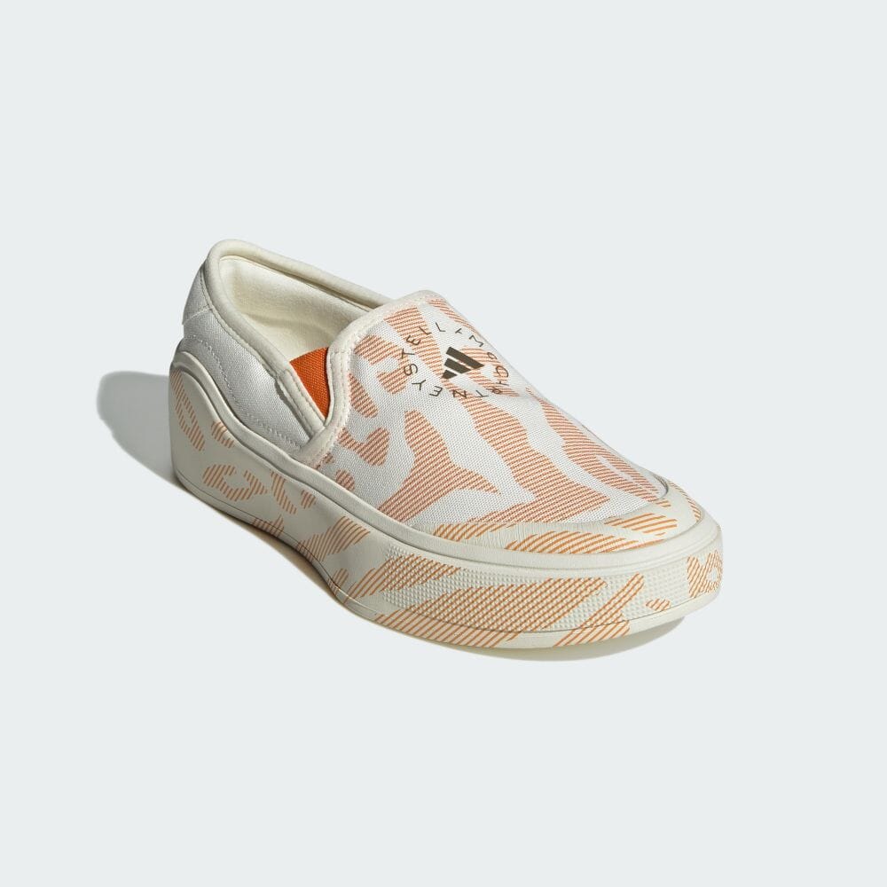 Adidas ADIDAS BY STELLA MCCARTNEY COURT SLIP-ON Off White Sneakers by Stella McCartney Unisex IF2186 Off White / Unity Orange / Trace Olive