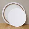 2Pcs Wooden Round Stretched Canvas Frames 20Cm Cotton Fabric Panels Thick Oil Painting Canvas Artist DIY Drawing Supplies