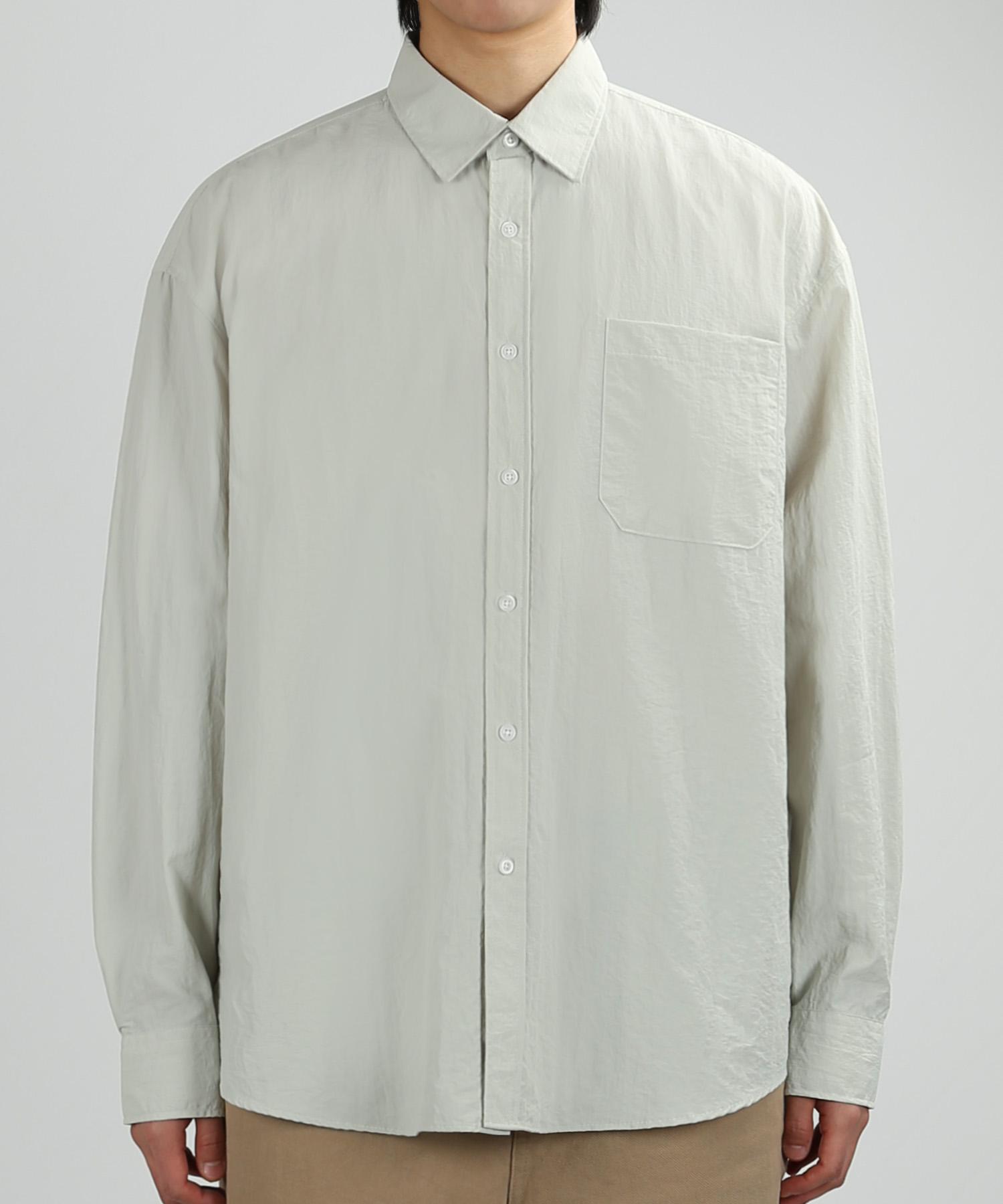 Berry Vein Gorp Over Shirts (Lime Gray) M
