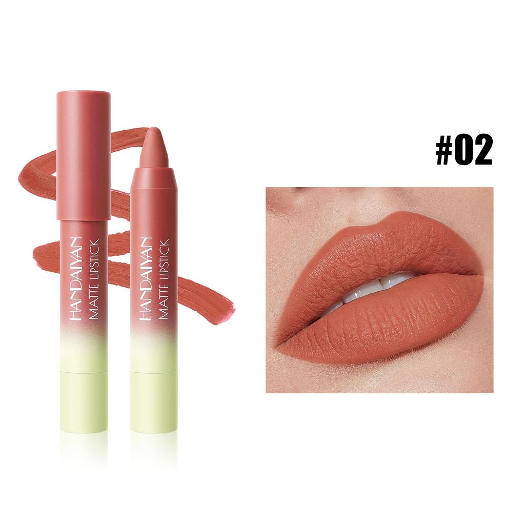Nude Series Velvet Matte Lipstick Pencil Waterproof Long Lasting Red Lip Stick Non-Stick Cup Makeup Lip Tint Pen Cosmetic Makeup