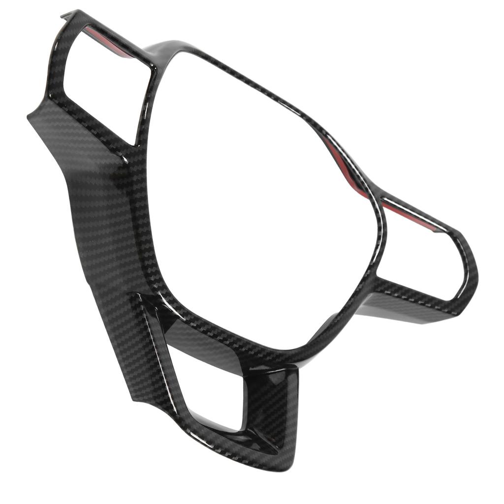Steering Wheel Cover Frame Carbon Fiber Style ABS Stylish Wearproof Replacement for Civic 2022 LHD