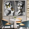Abstract Canvas Painting Decorative Picture Nordic Butterfly Woman Posters On the Wall In the Office Wall Art Hoom Decor Cuadros
