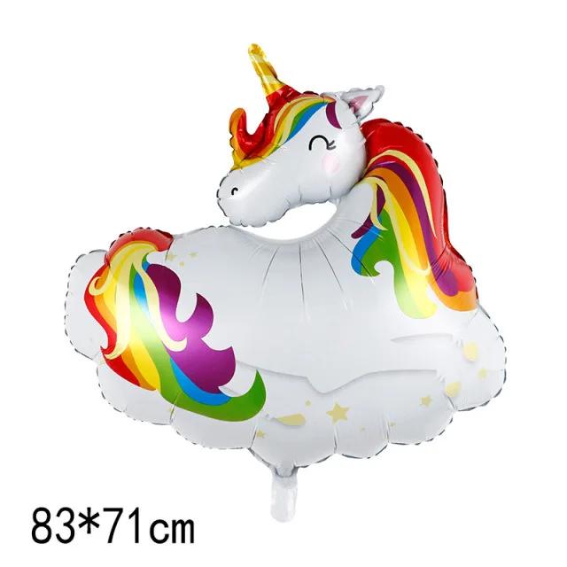 3D Stehender Einhorn Folienballon Junge Mädchen Geburtstagsparty Dekoration Regenbogen Einhorn Party Dekoration Zubehör Kinderspielzeug Geschenke