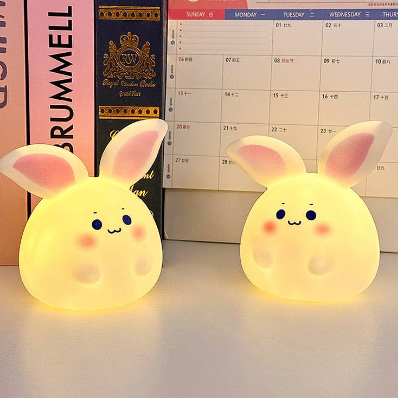 Cartoon Rabbit Night Lamp Dormitory Bedroom Bedside Lamp Decor Ornaments Gift