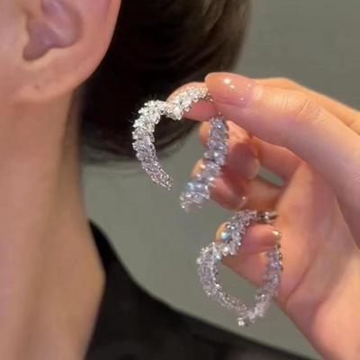 Herz Zirkon Weizenähren Ohrringe: Elegante Dual-Use-Mode für Frauen