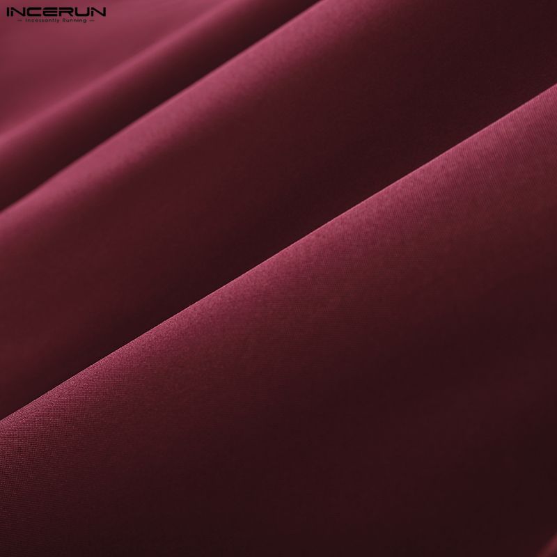 INCERUN Men Cowl Collar 3/4 Sleeve Gothic Casual Loose T-shirts Tops