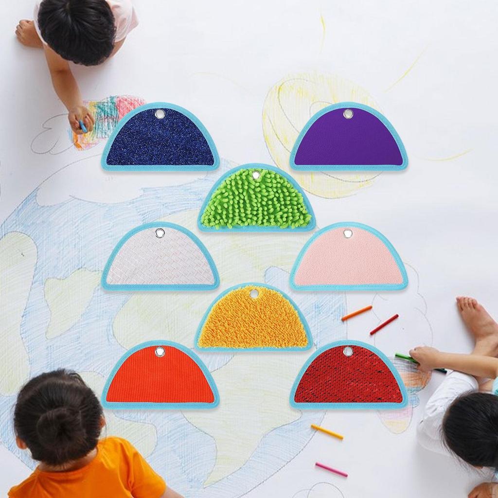 8Pcs Assorted Textured Play Mat, Sensory Tiles, Early Exercise,