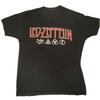 Led Zeppelin 2011 Spell Out Logo Graphic Tee T-shirt Sz Large Black Rock Band Unisex T-Shirt