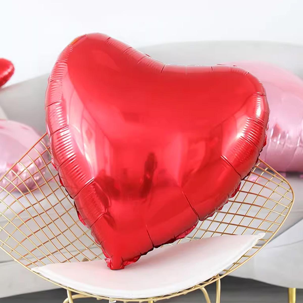 

32-Inch Oversized Heart-Shaped Aluminum Film Balloon, Wedding Room Arrangement, Wedding Proposal Confession, Wedding Decoration, Birthday 32 inch light version of love, red.