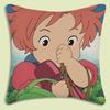 Cute Cartoon Ponyo Pillow Covers Cartoon Sofa Decorative Home Double-Sided Printing Short Plush Cute Cushion Cover