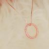 Dfarbe Rose Gold Pink Sapphire Tinix Ring Pendant Two-way Necklace