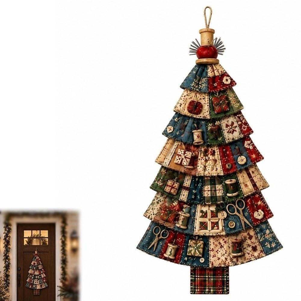 Vintage übergroßer Stoff-Weihnachtsbaum Handgemacht DIY Weihnachts-Patchwork Bastelset Weihnachtsgeschenk
