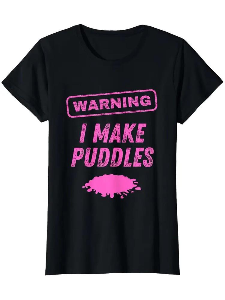 Предупреждение Я Делаю Лужи Смешная Сексуальная Шутка Грязный Юмор Футболка M