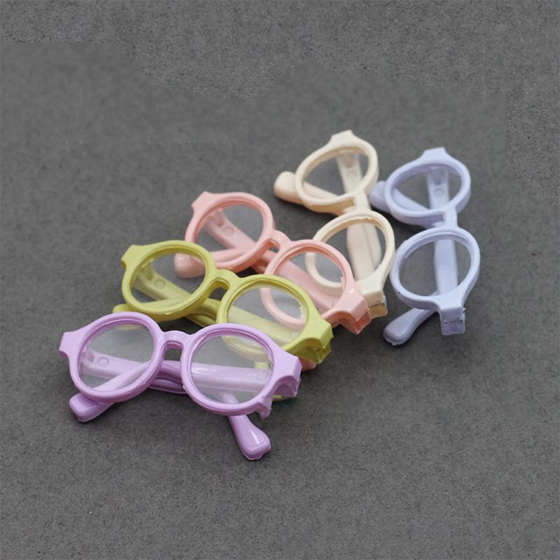 1Pcs Glasses For Mini Cotton Dolls Plastic Glasses Plush Doll Sunglasses Decoration Candy Colored Glasses Doll Accessories