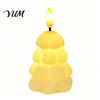 Christmas Party Table Centerpieces Tree Shaped Flameless LED Candles, Battery Operated Flickering Candle Themed Accent Lighting Light, Holiday Desktop