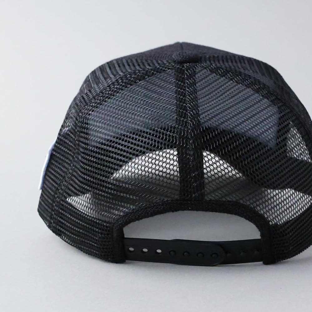 AVIREX Standard Military Mesh Cap Black XL Denim Jute Big Size Baseball Hat for Men