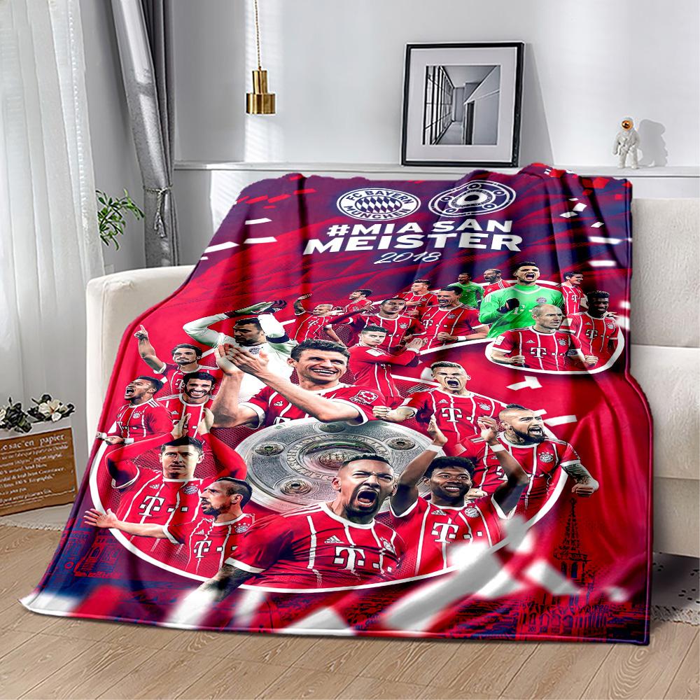 Bayern Munich Blanket Durable Comfort Suitable for Seaside Bedding Livingroom All-Season Use Modern Perfect Gift for Relatives and Friends