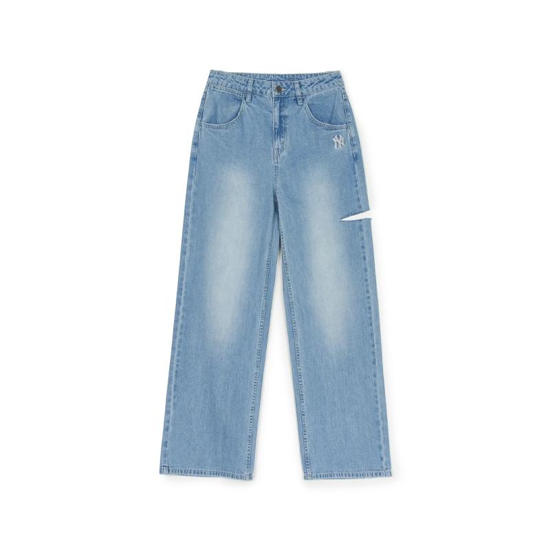 New MLB New York Yankees Jeans Women's Sky Blue 3FDPB0751-50BLL
