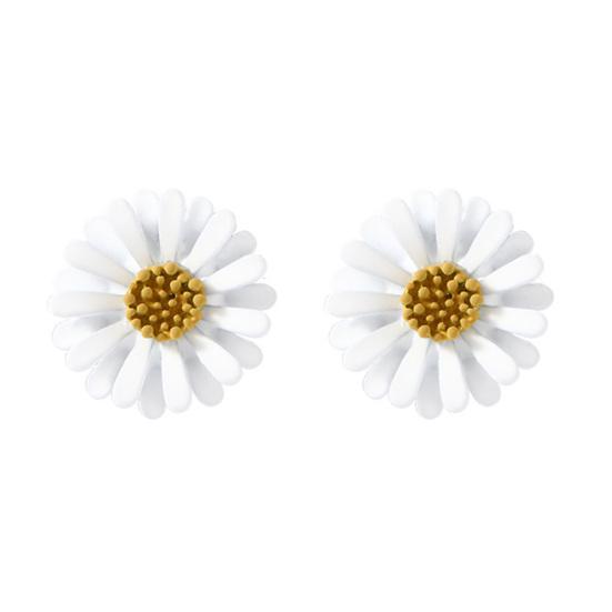 

Сладкие женщины картина ромашки цветок уха серьги-гвоздики пирсинг ювелирные изделия подарок белый