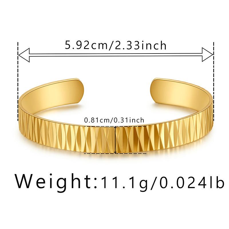 Meier Pleated bracelet - open design, european & american style, gold-tone, high-end bracelet, copper plated 18K