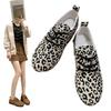 Cross Mirror Leopard Print Lace-up Flat Bottom Women's Autumn and Winter New Large Size Velvet Casual Shoes Women