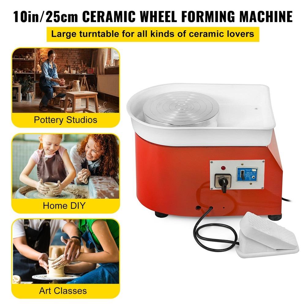 Electric Ceramic Plate Ceramic Mechanical Working Clay Art DIY Art 350W 25CM