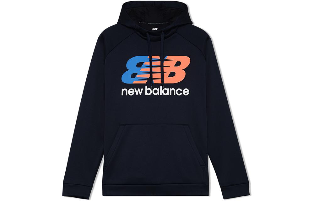 New Balance Sweatshirts Men s Dark Blue Hooded Moderate Regular AMT21021-ECL S