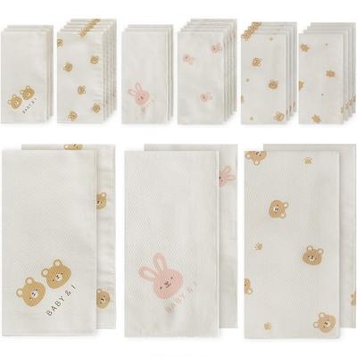 Baby&I Infant Non-fluorescent Pure Cotton Handkerchief 10p X 3-piece Set, Korean Baby Products