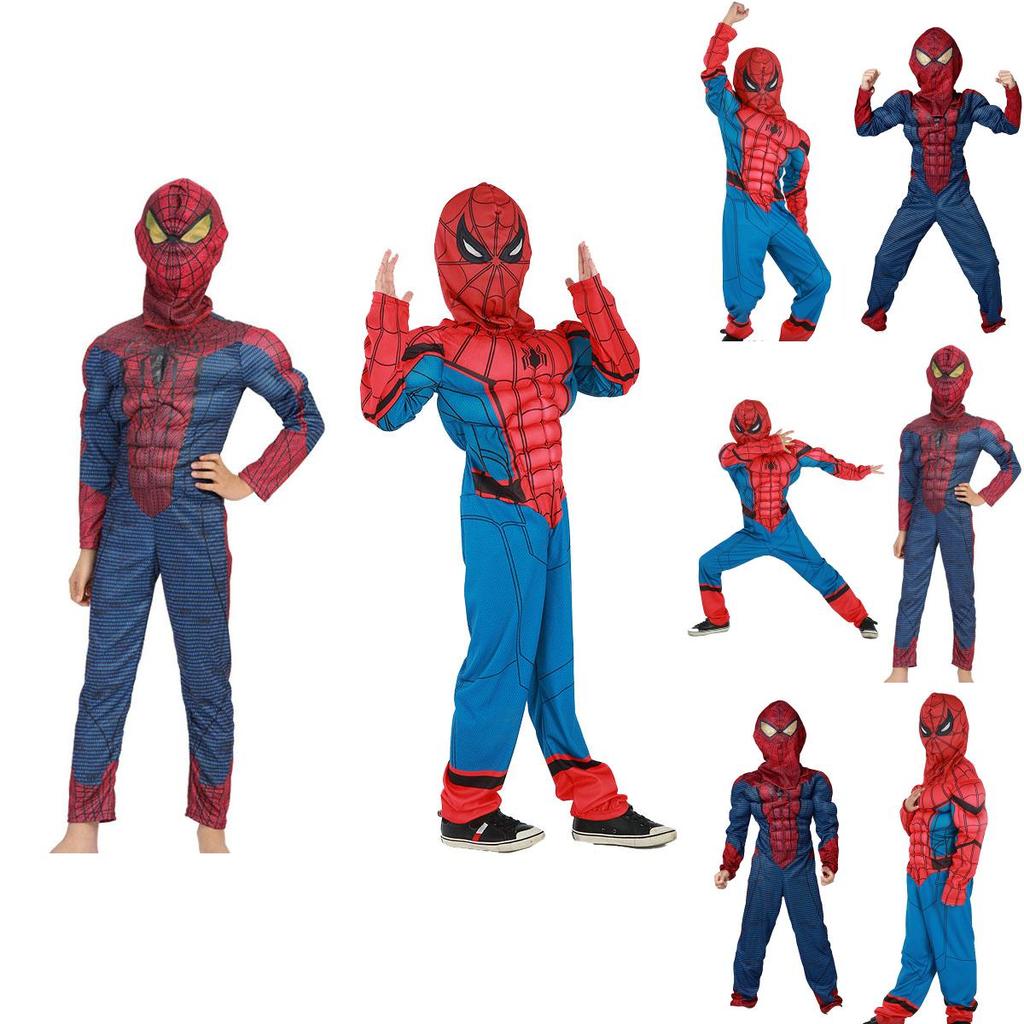 Spider-man Homecoming Hero Kids Costume Outfit Featuring Lifelike Muscle Design And Exquisite Workmanship