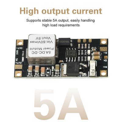 Module Abaisseur DC-DC Convertisseur Buck 6.5V-60V Vers 5V/12V Mini Module d'Alimentation Buck 5A 60W Convertisseur Régulateur de Tension Haute Puissance