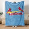St. Louis Cardinals Print Flannel Blanket High Quality Warm Comfortable Cover for All Seasons Perfect for Gifts Home Decor