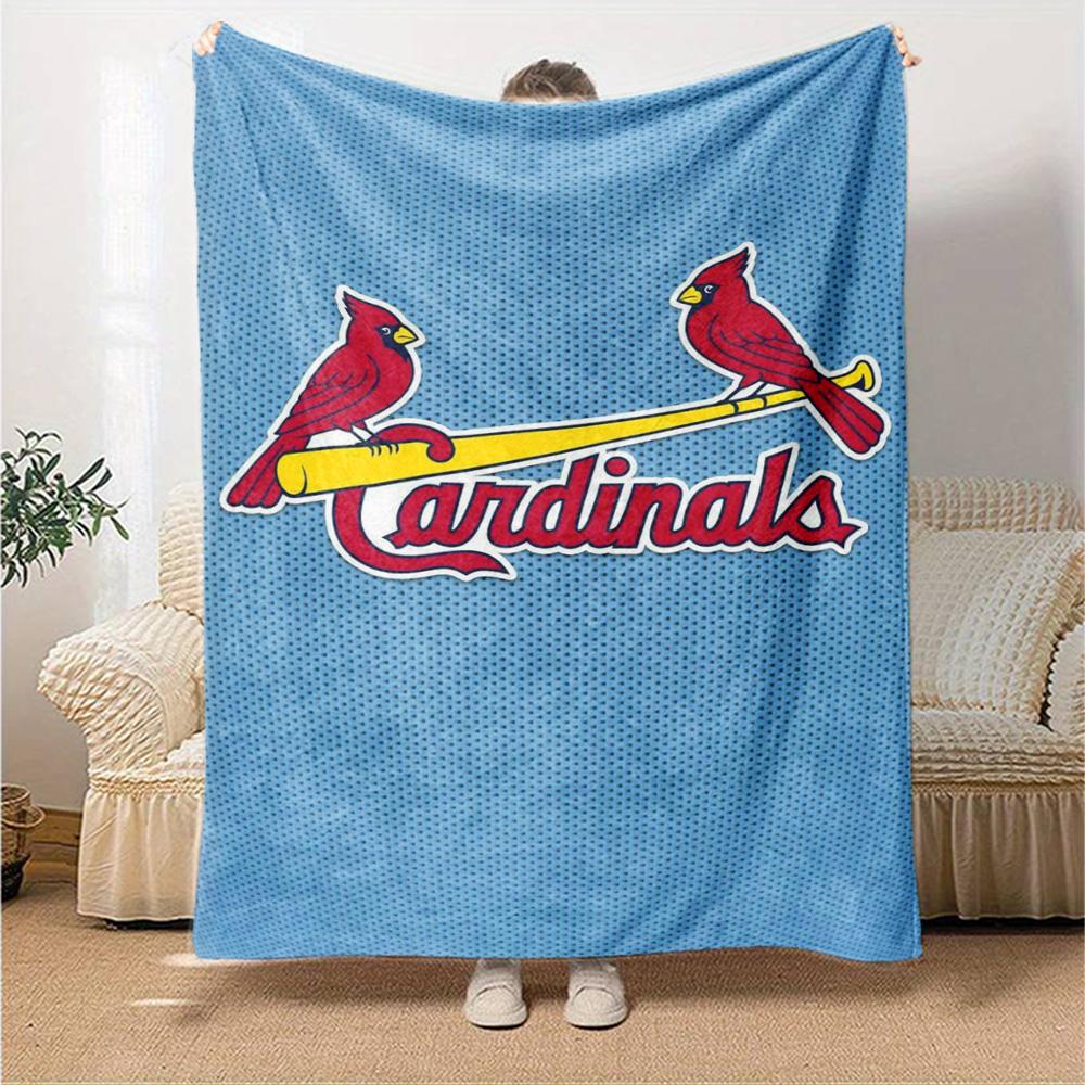 St. Louis Cardinals Print Flannel Blanket High Quality Warm Comfortable Cover for All Seasons Perfect for Gifts Home Decor