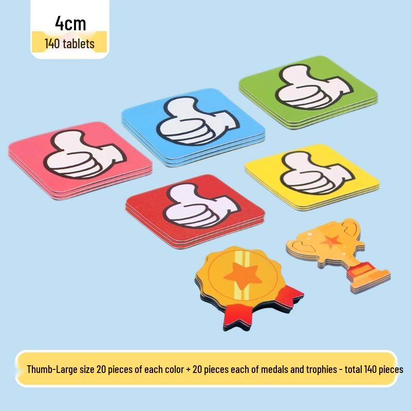 Magnetic Blackboard Stickers: Kids' Reward Magnets with Cartoon Stars, Flowers, and Smileys for Home & Classroom Whiteboards