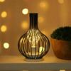 Retro Table Lamp Geometric Wire Industrial LED Light Bulb Bedside Desk Light
