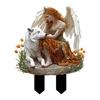 Fairy Tale Garden Stake 2D Flat Acrylic Decorative Stake Weatherproof Goddess Fairy Decoration with Stake for Home Patio Outdoor Decoration