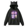 Ladies Fashion Casual Long Sleeve Printed Round Neck Hoodie Pullover Top With  Pockets
