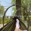 Quick-Open Mosquito-Resistant Hammock with Net, Single/Double Person, Anti-Roll Parachute Cloth for Outdoor Camping Swing